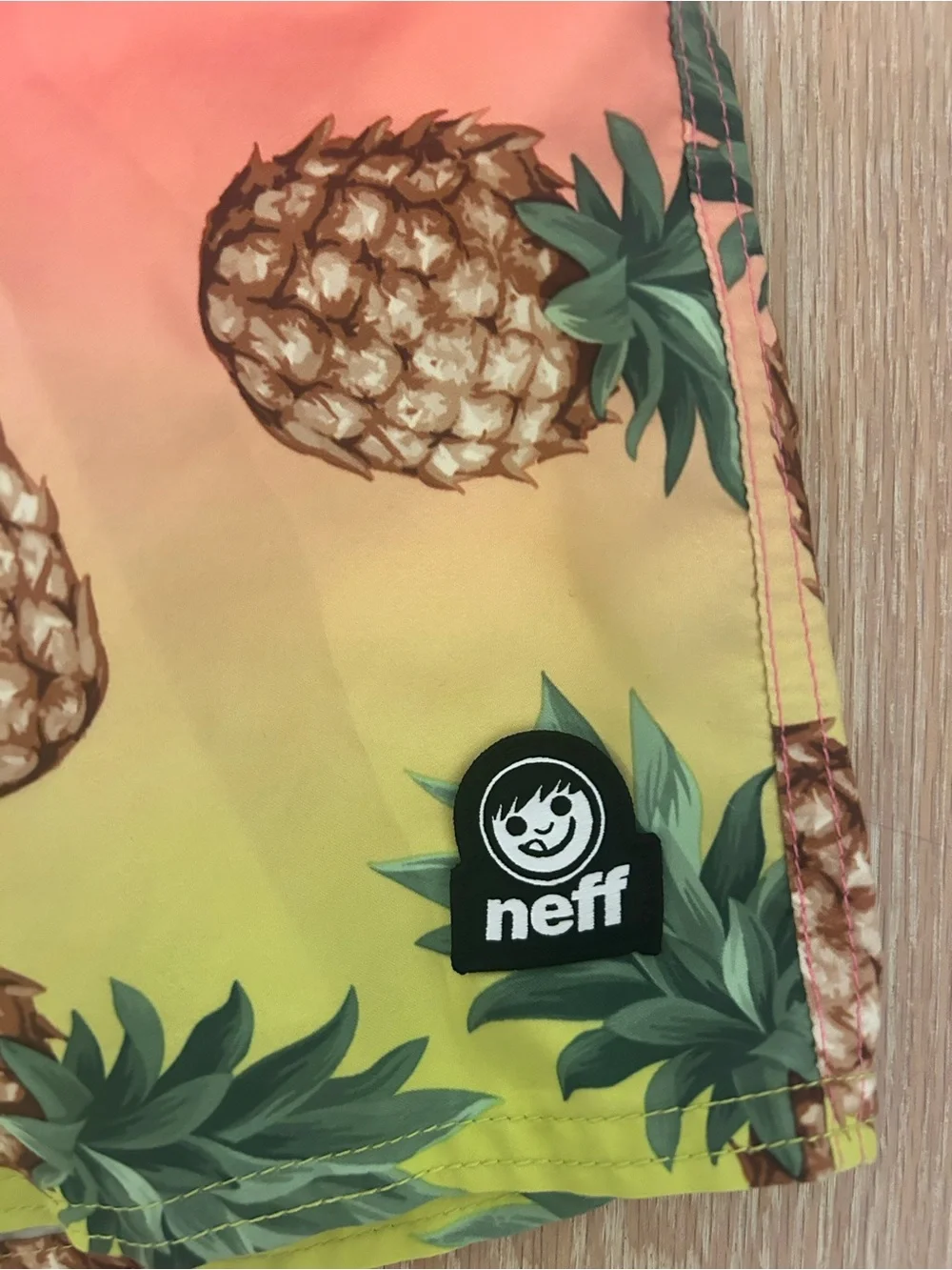 Neff Kids Pineapple Swim Trunks - Pink to Yellow Gradient